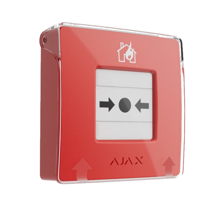 Handmelder für die Ajax Brandmeldeanlage zum manuellen Auslösen des Alarms im Brandfall