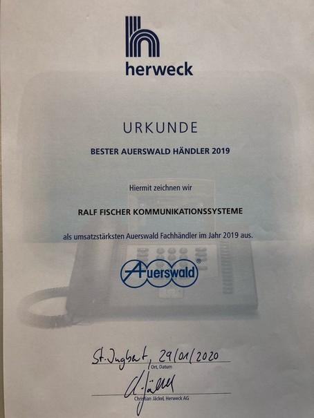Auerswald Auszeichnung 2019